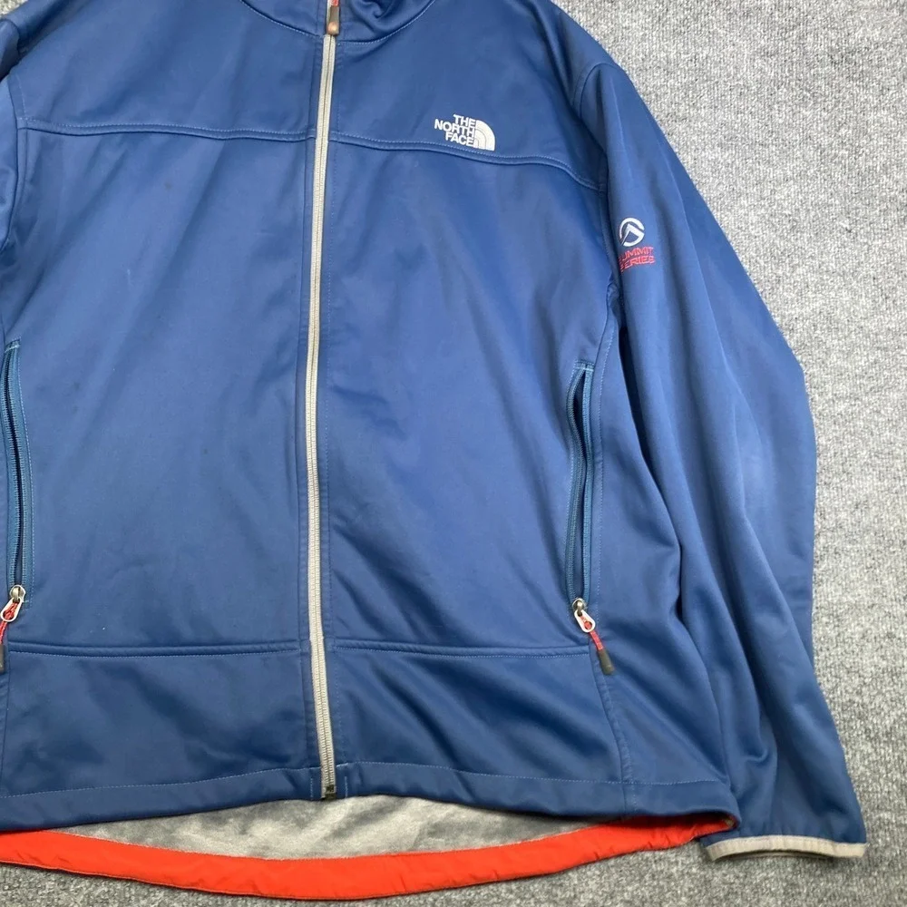 The North Face Summit Series Windstopper Jacket Mens Blue Softshell Full Zip L